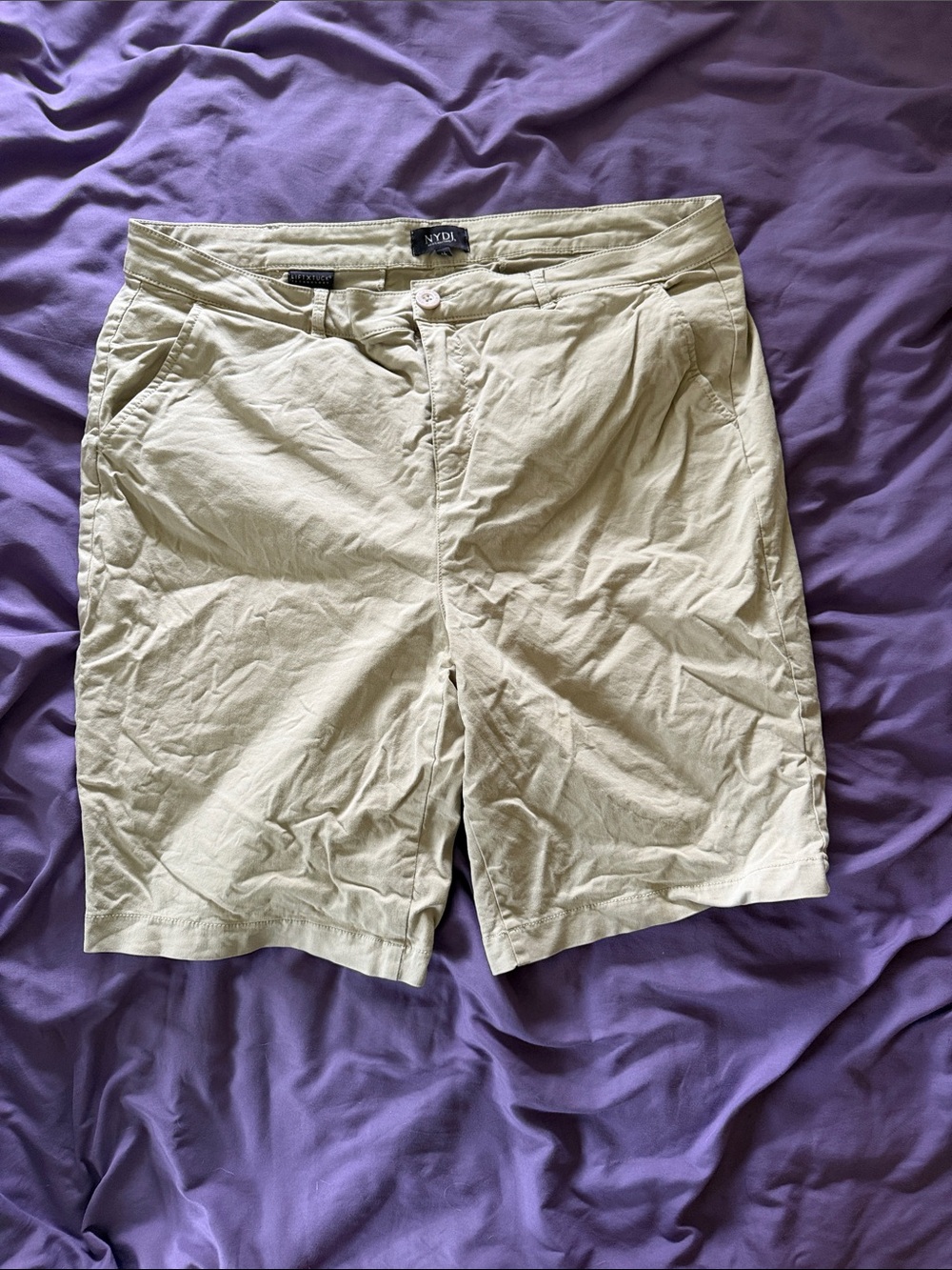 NYDJ Women's Stretch Chino Shorts - Beige